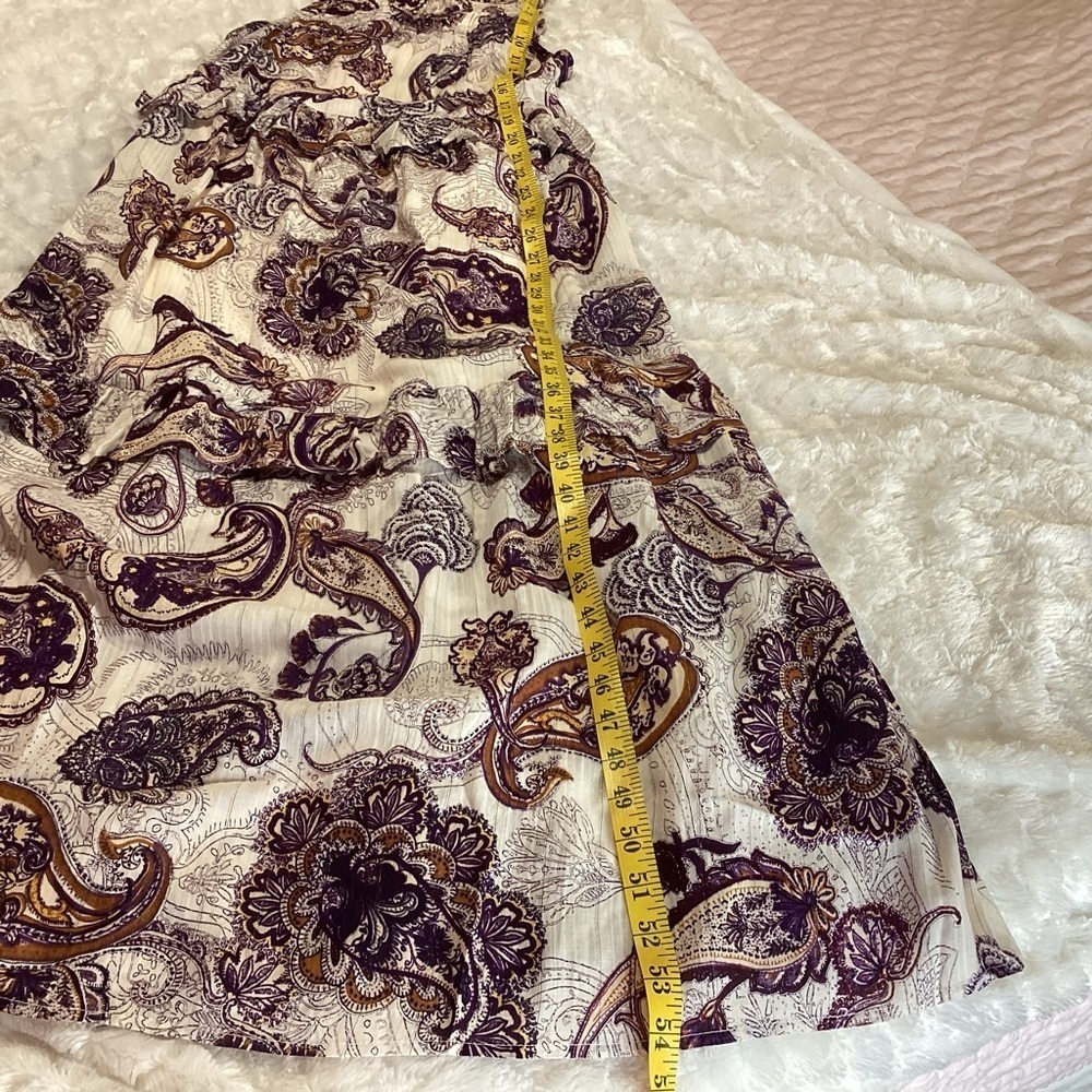 NEW Band of the Free Boho Liliane Purple Paisley Tiered Maxi Dress S Viscose - Picture 9 of 10